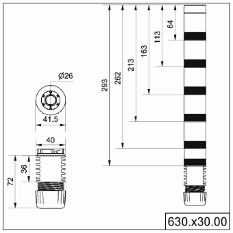 Werma Adapter f.Rohrmontage RM  63073000 
