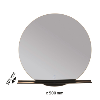 PAULM Spiegel Miro IP44 11W sw     71091 