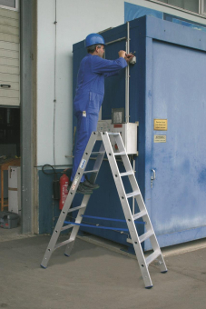 Krause Stufen-Doppelleiter Alu 2x7 