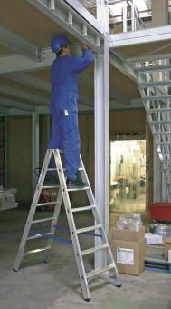 Krause Stufen-Doppelleiter Alu 2x7 