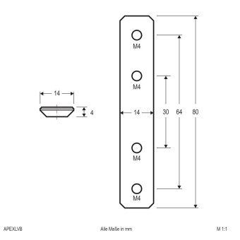 EVN Alu-Profil-Linearverbinder   APEXLVB 