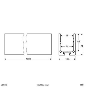 EVN Alu-U-Profil,Hoch             APH100 
