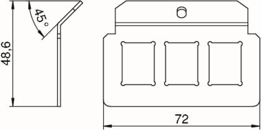 OBO MTM 3C Trägerplatte m.3xLochbild Typ 