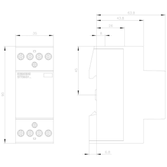 Siemens 5TT58310 INSTA Schütz 3S+1 
