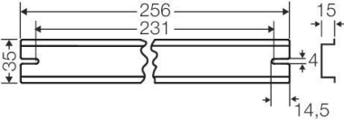 Hensel Tragschiene 256mm        DK TS 35 