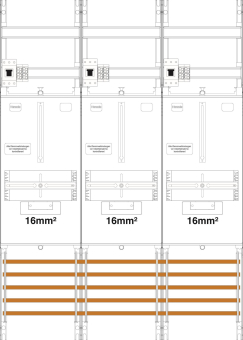 f-tronic Zählerfeld 3feldrig Z31B-16-HSP 