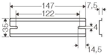 Hensel Tragschiene 147mm        DK TS 10 