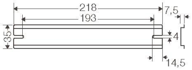 Hensel Tragschiene 218mm        DK TS 25 