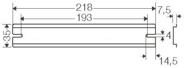 Hensel Tragschiene 218mm        DK TS 25 