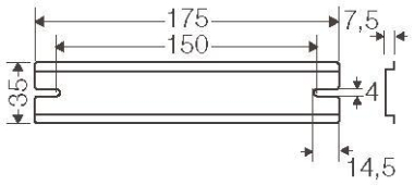 Hensel Tragschiene 175mm        DK TS 16 