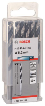 Bosch   HSS-Spiralbohrer PointTeQ 6,2 mm 