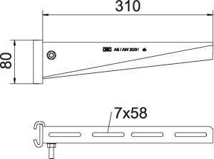OBO AS 30 31 FT Stielausleger f.IS 