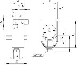 OBO 2056N 34 A2 Bügelschelle 28-34mm A2 