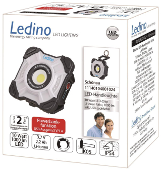 Ledino Akku-Handleuchte Schönau 2,2Ah 