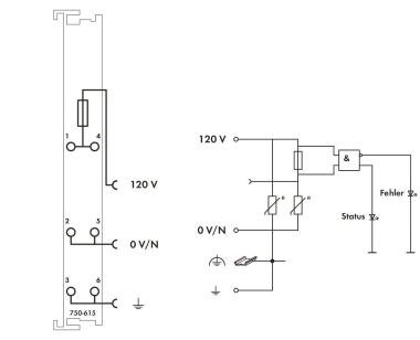 WAGO 750-615 Potentialeinspeisung,AC 120 