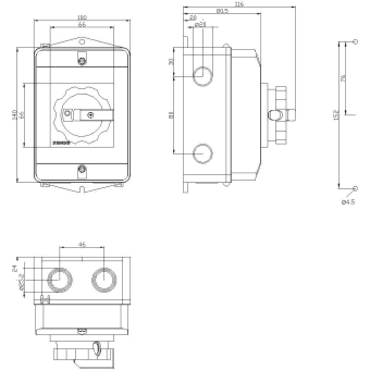 Siemens 3LD21640TB53 Not-Ausschalter 3p 