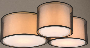 TRIO Deckenl. BURTON, 3xE27    611490332 