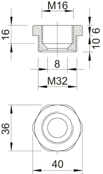 OBO 107 R M32-16 PA Reduktion M32-M16 PA 