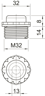 OBO 90 M32 GE Einschraubnippel 