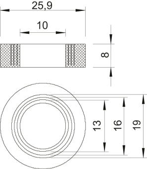OBO 107 B PG21 Einschnittring PG21 