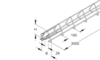 Niedax Gitterrinne V-förmig  MTCT 100 E3 