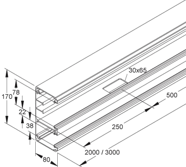 Niedax GK-Unterteil 2zg     DAU 170-78 N 