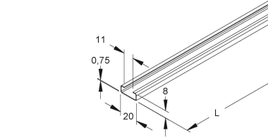 NIED Reihenschiene C-Profil    2910/2 SO 