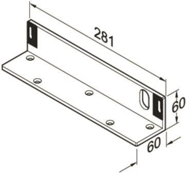 FF Anschraubwinkel für flächen-    828-7 