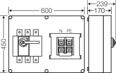 Hensel Lasttrennschaltergehäuse  Mi 7665 