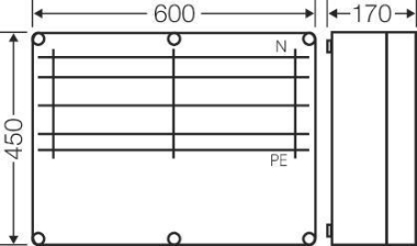 Hensel Mi-Sammelschienenghäuse   Mi 6652 