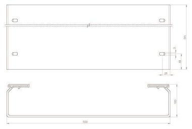 Unex Kabelrinne ungelocht          66521 