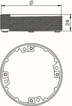 OBO AR80 24 Aufstockring f.US80 Zn 