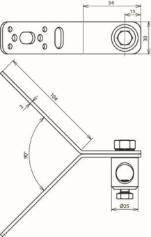 DEHN Eck-Befestigungswinkel 90    106316 