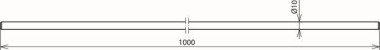 DEHN Fangstange D 10mm L 1000mm   101007 