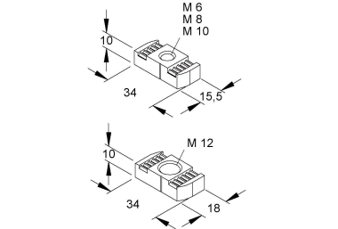 NIED Gleitmuttern              GMZ M10 F 