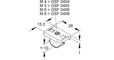 NIED Gleitmuttern                GSF0406 