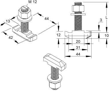 NIED Hakenkopfschrauben        HK 612/50 