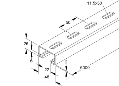 NIED Ankerschiene 2992/6A4L   2992/6 E5L 