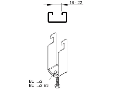 Niedax Universal-Bügelschelle BU 18/2 E3 
