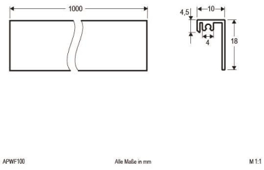 EVN APWF100 Alu-Blende 1000 mm  APWF 100 