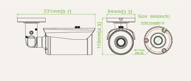 INDEXA AHD Kamera 1080p Full-HD IND2424M 