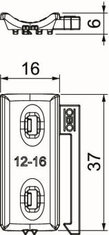 OBO 2058UW 16 LGR Uni-Gegenwanne 