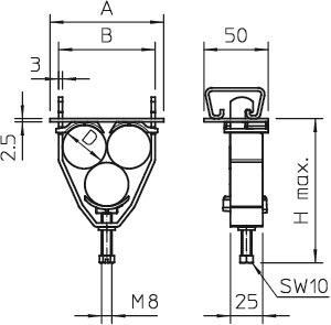 OBO 2056U-E37 FT Bügelschelle f.3 