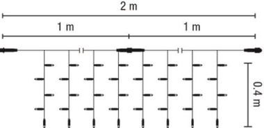 S&H LED-DrapeLite 240 2x0,4m 230V  58724 
