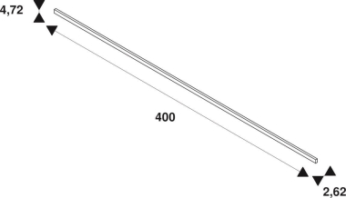 SLV 4m Aufbauschiene tief, 48V   1006555 