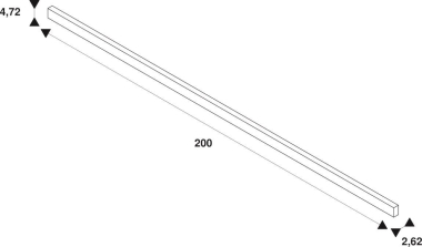 SLV 2m Aufbauschiene tief, 48V   1006552 