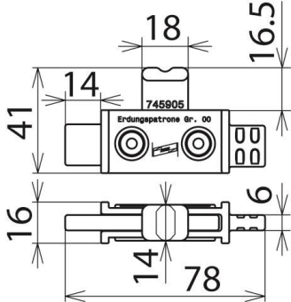 DEHN Erdungspatrone Typ D  EP NH00 VI TA 