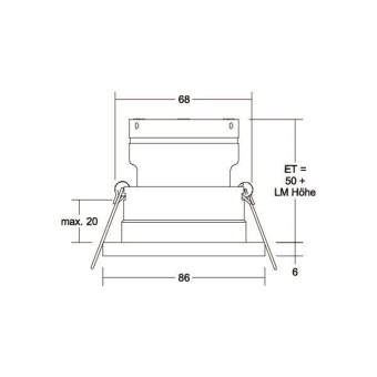 BRUM Einbaumodul rund, hoch     37015420 