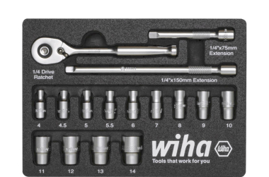 Wiha Ratschenschlüssel Set 1/4" 17-tlg 