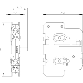 Siemens 3TY75611AA00 Hilfsschalterblock 